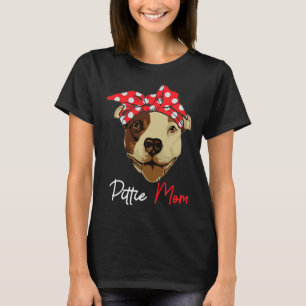 Camiseta Las mujeres Pittie Mamá Pitbull Perro ama a una fa