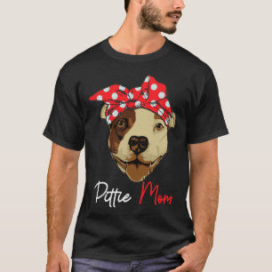 Camiseta Las mujeres Pittie Mamá Pitbull Perro ama a una fa