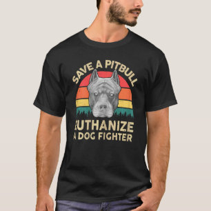 Camiseta Las Mujeres Pittie Mamá Salva Un Pitbull Euthanize