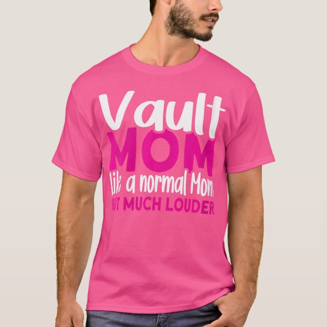 Camiseta Las Mujeres Pole Vaulter Vault Mamá Como Una Mamá  (Anverso)