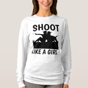 CAMISETA LAS MUJERES PUSIERON CAMISETAS, DISPARON COMO UN C