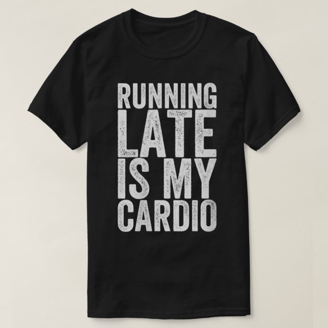 Camiseta Las mujeres que corren tarde es mi Cardio VNeck (Diseño del anverso)