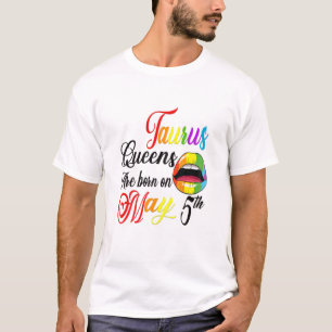 Camiseta Las Mujeres Queens Nacen El 5 De Mayo Cumpleaños D