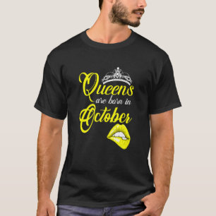 Camiseta Las Mujeres Queens Nacen En Octubre Zodiac Scorpio
