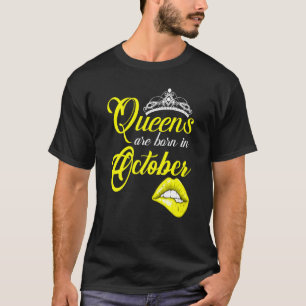 Camiseta Las Mujeres Queens Nacen En Octubre Zodiac Scorpio