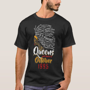 Camiseta Las Mujeres Queens Nacieron En OCTUBRE De 1995 25º