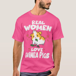 Camiseta Las mujeres reales aman a los cerdos guineanos gui