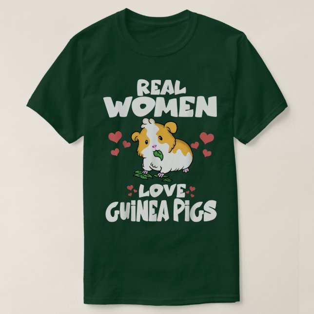 Camiseta Las mujeres reales aman a los cerdos guineanos gui (Diseño del anverso)