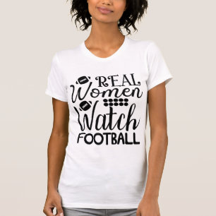 Camiseta Las mujeres reales ven fútbol americano