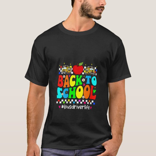 Camiseta Las Mujeres Reciben De Vuelta A La Escuela Groovy  (Anverso)