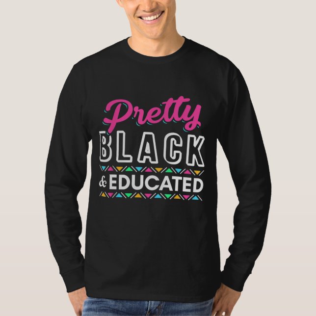 Camiseta Las Mujeres Regalan Bonito Negra Y Africano Educad (Anverso)