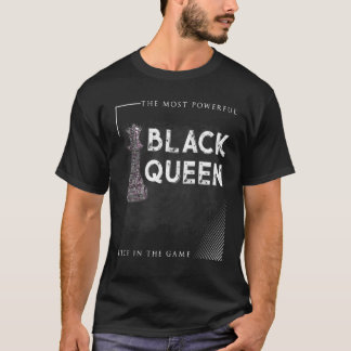 Camiseta Las mujeres reina negras más Poderoso ajedrez afro