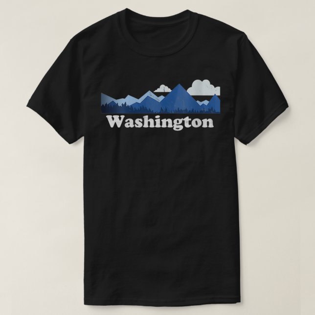Camiseta Las mujeres retro en la cascada de Washington Mont (Diseño del anverso)