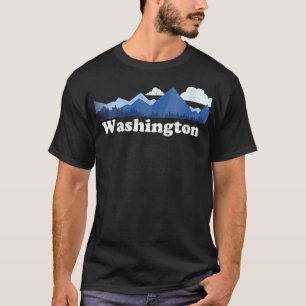 Camiseta Las mujeres retro en la cascada de Washington Mont