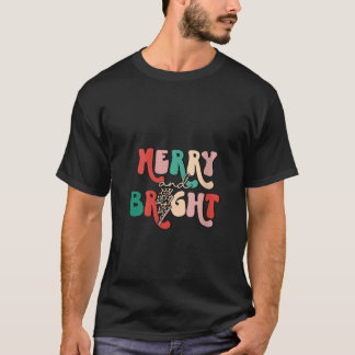 Camiseta Las Mujeres Retro Groovy Merry Y Luz De Leopardo B