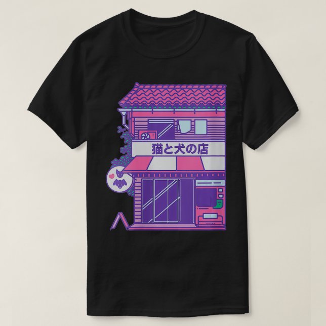 Camiseta Las mujeres retro Japón japonés Kawaii suave antig (Diseño del anverso)