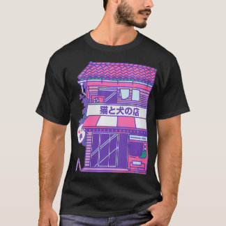 Camiseta Las mujeres retro Japón japonés Kawaii suave antig