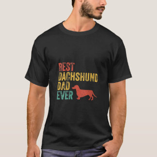 Camiseta Las mujeres retro mejor Dachshund papá papi perro