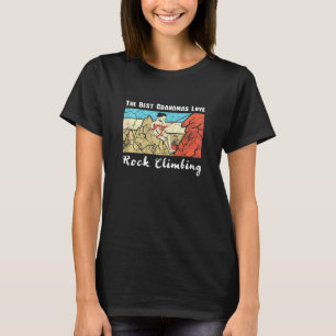 Camiseta Las mujeres retro rock escalando mejor abuela L
