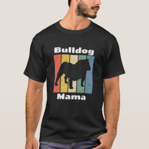 Camiseta Las mujeres retro vintage mejor perro mamá Bulldog