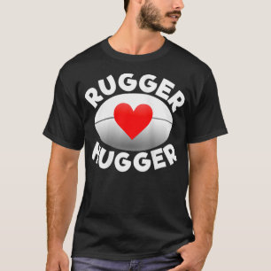 Camiseta Las Mujeres Rugger Hugger Rugby Lover Heart And Ba