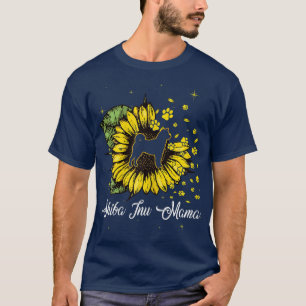 Camiseta Las mujeres se burlan de Shiba Inu Mama Sunflower