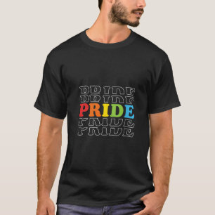 Camiseta Las mujeres se enorgullecen Textos LGBTQ Rainbow P