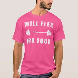Camiseta Las Mujeres Se Flex Para Comida Barbell Hombres Gr