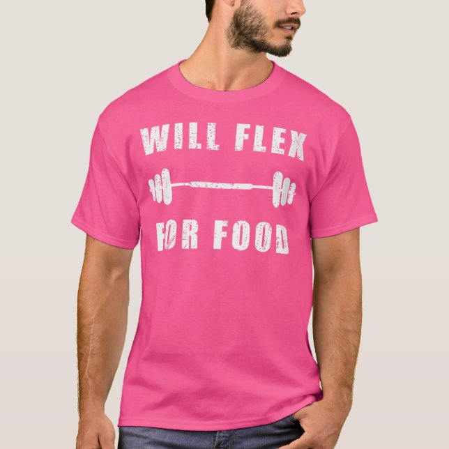 Camiseta Las Mujeres Se Flex Para Comida Barbell Hombres Gr (Anverso)