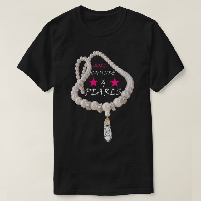 Camiseta Las mujeres se quitan las perlas en Kamala chicas  (Diseño del anverso)