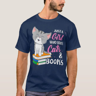 Camiseta Las Mujeres Solamente Una Chica Que Ama Los Gatos 