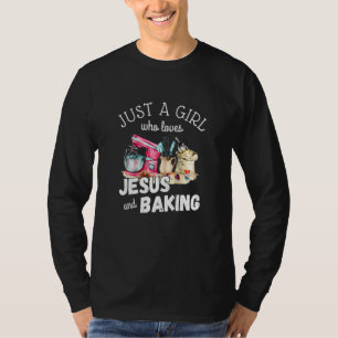 Camiseta Las Mujeres Sólo Son Un Chica Que Ama A Jesús Y Ha