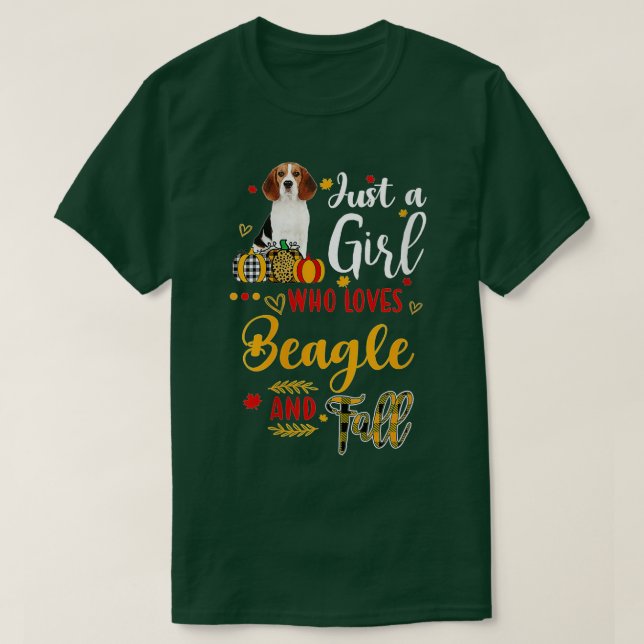 Camiseta Las Mujeres Sólo Son Un Chica Que Ama El Beagle Y  (Diseño del anverso)