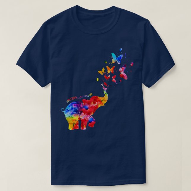 Camiseta Las mujeres son amables con el autismo elefante Co (Diseño del anverso)