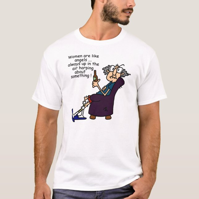 Camiseta Las Mujeres Son Como Los Ángeles (Anverso)