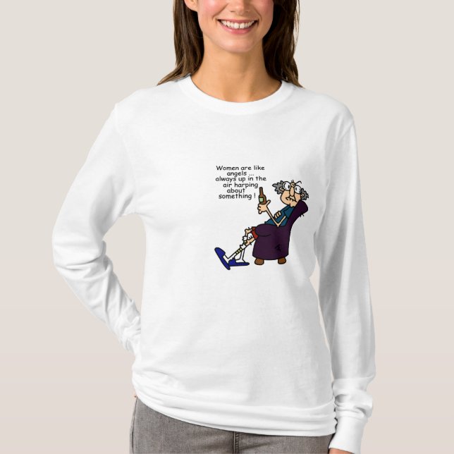 Camiseta Las Mujeres Son Como Los Ángeles (Anverso)