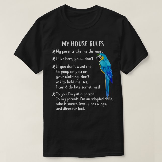 Camiseta Las mujeres son divertidas Blue y Gold Macaw Mi ca (Diseño del anverso)