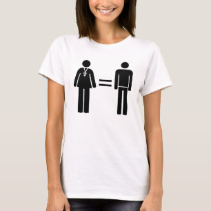 Camiseta Las Mujeres Son Iguales A Los Hombres Feministas