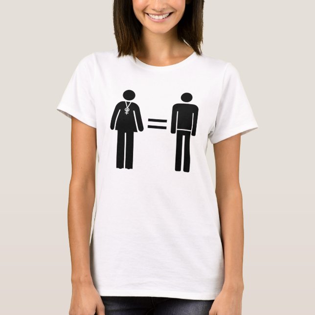 Camiseta Las Mujeres Son Iguales A Los Hombres Feministas (Anverso)