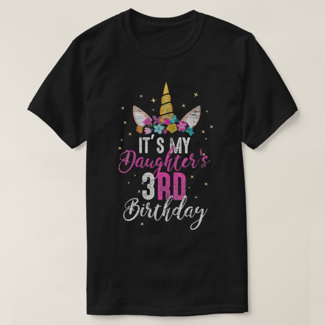 Camiseta Las mujeres son mis hijas 3er cumpleaños mami unid (Diseño del anverso)