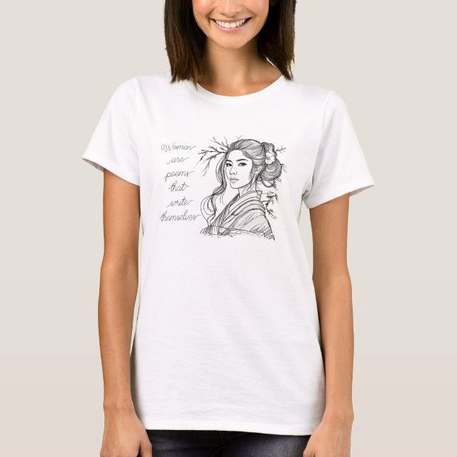 Camiseta Las mujeres son poemas que se escriben a sí mismas (Anverso)