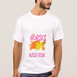 Camiseta Las Mujeres Sostienen Sus Caballos Salvajes Caball