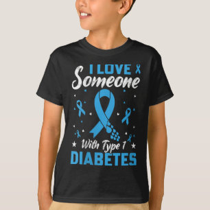Camiseta Las mujeres tipo 1 aman la diabetes juvenil azul