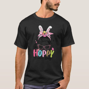 Camiseta Las mujeres un amapola Lady Messy Bun Hair Bunny E