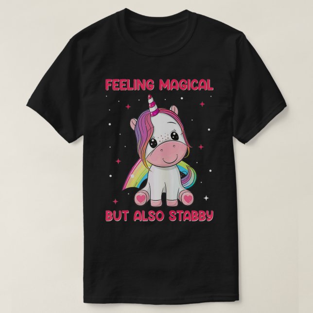 Camiseta Las Mujeres Unicornio Se Sienten Mágicas Pero Tamb (Diseño del anverso)