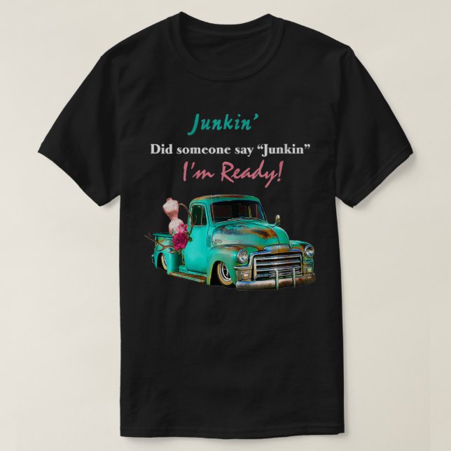Camiseta Las mujeres vamos a junkin' VNeck (Diseño del anverso)