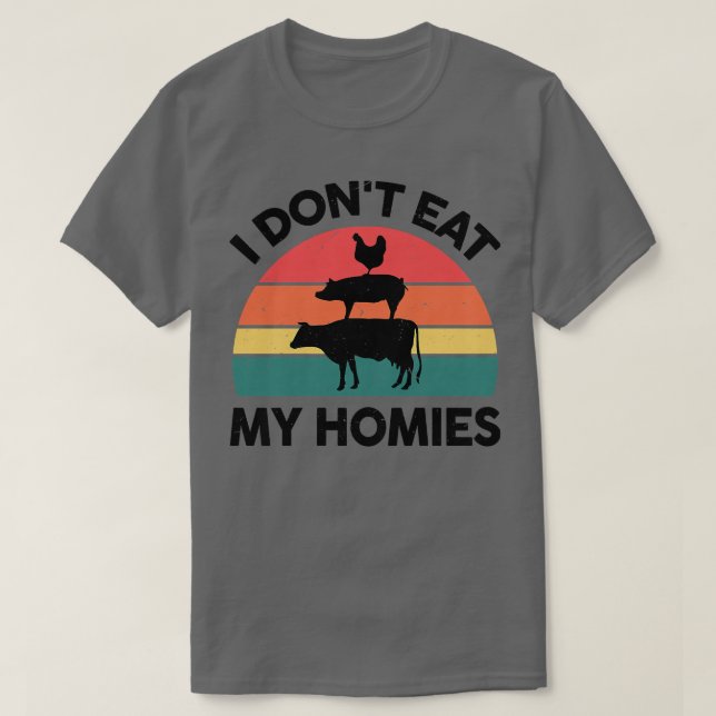 Camiseta Las mujeres vegan no me como a mis hogares el aman (Diseño del anverso)
