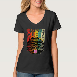 Camiseta Las mujeres ventilaron Melanin Afro Agosto reina n
