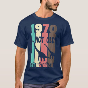Camiseta Las Mujeres Vintage 1970 Brontosaurus No Antiguo S