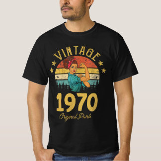 Camiseta Las Mujeres Vintage 1970 Ganan En 1970, Feliz Cump